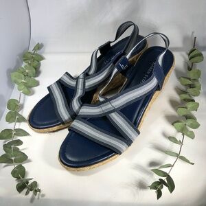 *KAREN SCOTT* Blue Strap Lara Wedge Sandals